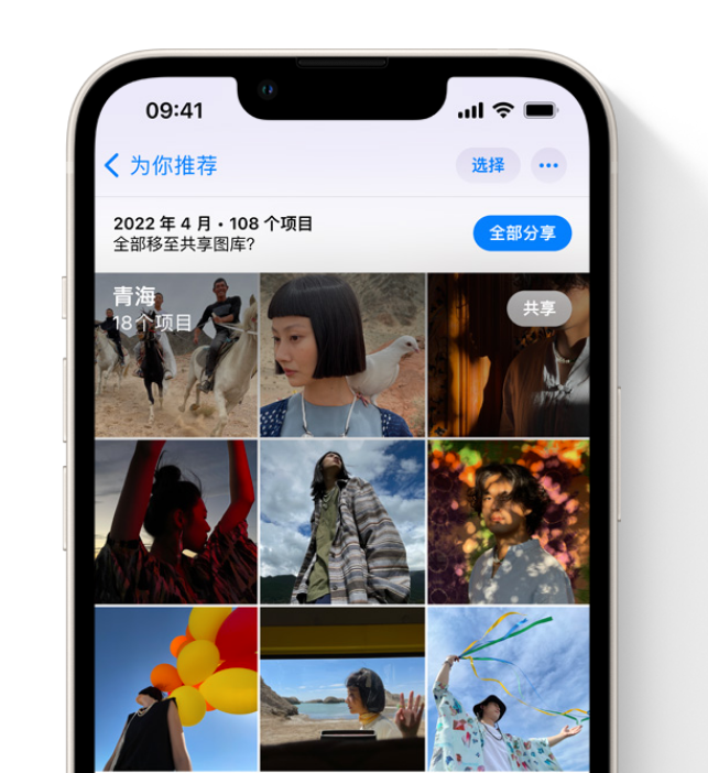 墨玉苹果维修网点分享在 iPhone 上使用共享图库 